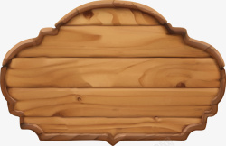 木质牌子褐色木质徽章招牌高清图片