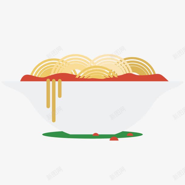 食物面条矢量图eps免抠素材_88icon https://88icon.com 热干面 美食 茄汁面 酱面条 矢量图