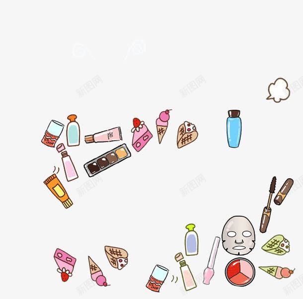 h5美容化妆品png免抠素材_88icon https://88icon.com h5素材美容化妆品 卡通小物件 口红
