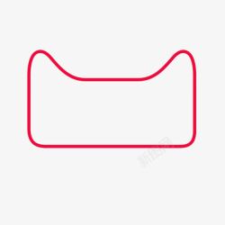 表头框天猫造型红色边框高清图片