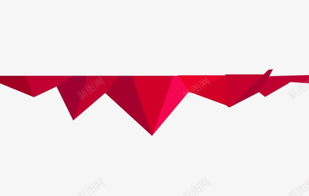 红色几何元素png免抠素材_88icon https://88icon.com 三角形 方块 背景装饰