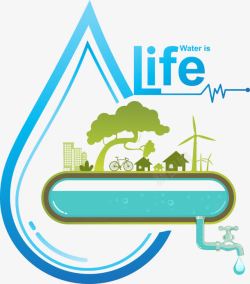 创意节约用水素材