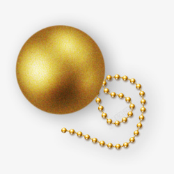 金色质感圆球元素素材