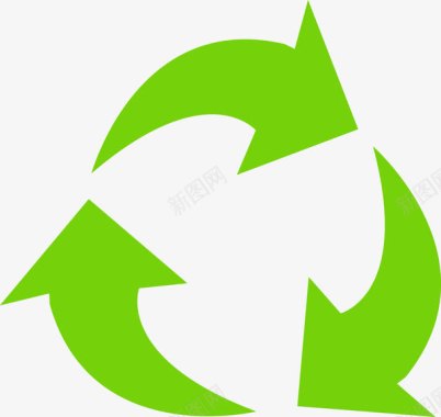 环保标志免扣PNG图绿色循环箭头图图标图标