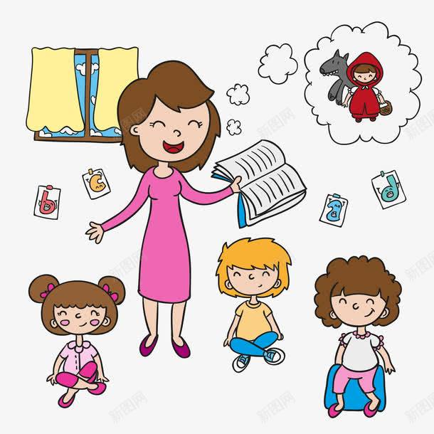 幼儿园png免抠素材_88icon https://88icon.com 学生 幼儿园 幼师 教师 老师 讲故事 读书