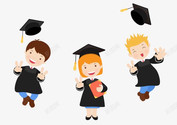 小学生毕业png免抠素材_88icon https://88icon.com 儿童 免费素材 学士帽 毕业