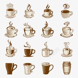 咖啡饮料手绘咖啡合集高清图片
