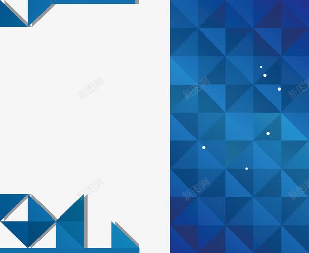 蓝色几何体psd免抠素材_88icon https://88icon.com 几何体 名片设计图案 蓝色三角形