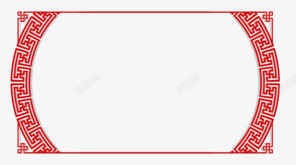 中国风边框png免抠素材_88icon https://88icon.com 古典边框 红色 纹路 线条