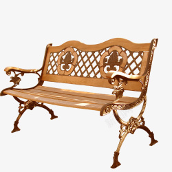 长椅木质欧式装饰素材