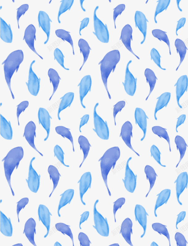 世界海洋日一群鱼png免抠素材_88icon https://88icon.com 一群鱼 世界海洋日 手绘小鱼 水彩 绘画 鱼群背景