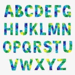绿色底纹创意字母字体高清图片