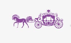 紫色马车素材