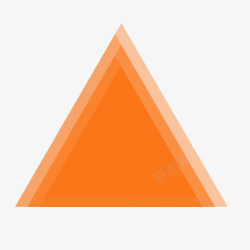 尖角橙色立体正三角形高清图片