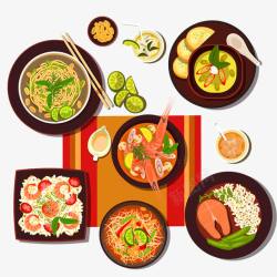 彩页宣传单泰国美食东南亚美食高清图片