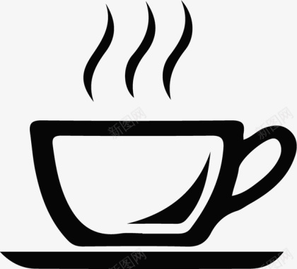 洒落的咖啡咖啡简笔画图标图标