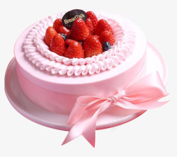 粉色草莓背景面包新语生日蛋糕莓颜盛世高清图片