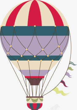 情人节热气球插画装饰矢量图素材