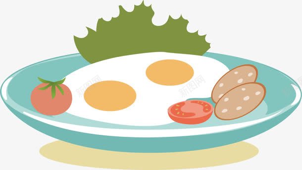 手绘鸡蛋食物png免抠素材_88icon https://88icon.com 卡通吃早餐 卡通手绘 早餐 水彩 盘子 绿色 美食 食物 鸡蛋