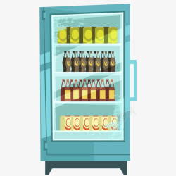 冷藏冰柜超市购物冷藏冰柜图标矢量图高清图片