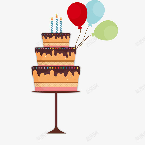 巧克力生日蛋糕贺卡png免抠素材_88icon https://88icon.com 气球 生日快乐 蛋糕设计 蜡烛 食物设计