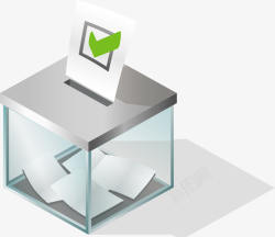 选举投票透明箱子素材