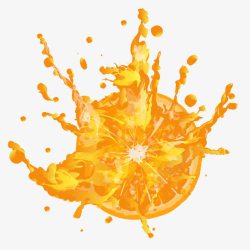 橙色的橙汁和橙子素材