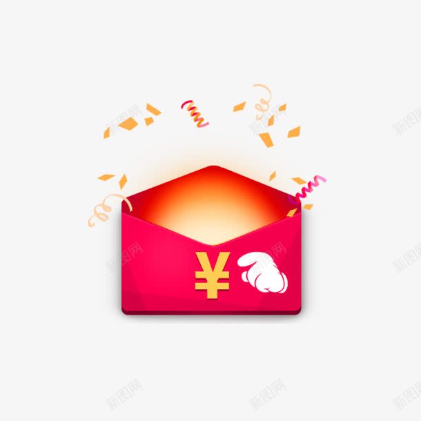 打开的红包png免抠素材_88icon https://88icon.com 300像素图 喜庆 大图免抠 生日礼花 礼花 红包 高清免抠