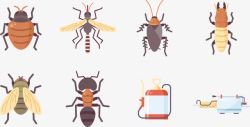 禁止蚊子昆虫夏天驱虫剂杀虫剂图标高清图片