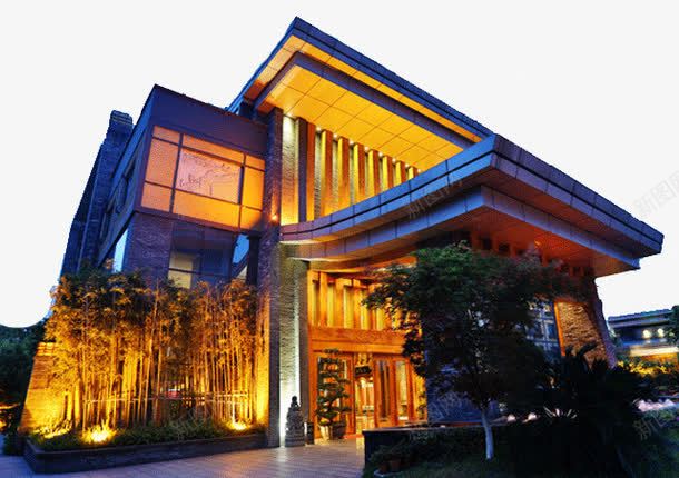 房屋建筑png免抠素材_88icon https://88icon.com 别墅 夜晚房子 房子 酒店