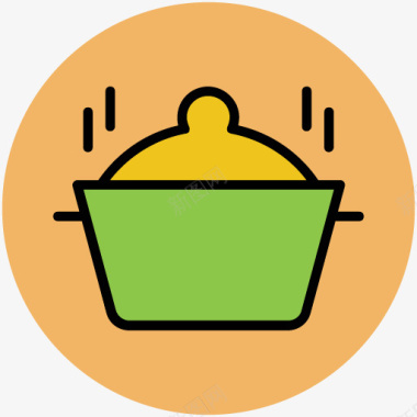 厨房厨具素描餐饮卡通图标图标