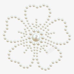 珍珠摄影大气首饰白色珍珠花纹高清图片