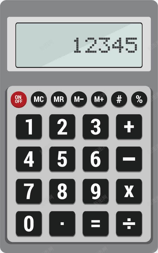 灰色电子计算器png免抠素材_88icon https://88icon.com iphone计算器 数字计算 灰色 电子 矢量素材 算术题 计算器