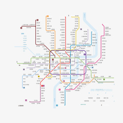交通线路图上海地铁图高清图片