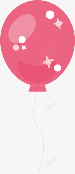 一个粉红色的气球素材