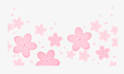 粉红色梅花卡通手绘花芯花蕊装饰矢量图高清图片