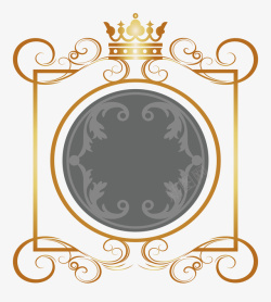 欧式宫廷欧式古典皇冠边框矢量图高清图片