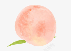 粉色食物一个桃子矢量图高清图片