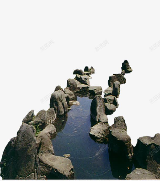 山石溪水png免抠素材_88icon https://88icon.com 山水风景 摄影 自然景观 自然风景