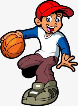 玩球的小孩打篮球的男孩高清图片
