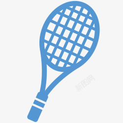 单个网球拍插画素材