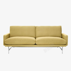 黄色的简单沙发实物素材