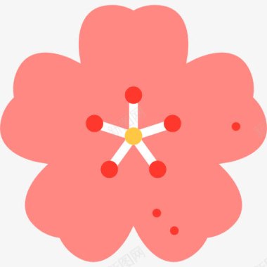 植物插画樱花图标图标