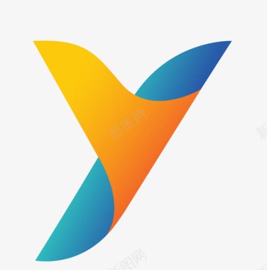 彩色K字母Y型彩色logo商标图标图标