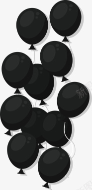 波纹气球黑色星期五气球图标图标
