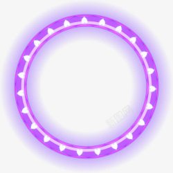 简约灯泡手绘紫色圆圈灯泡高清图片