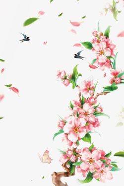 创意春季花瓣装饰背景素材