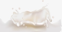 白色奶花飞溅效果元素素材