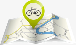 地点定位共享单车停车地点地图高清图片