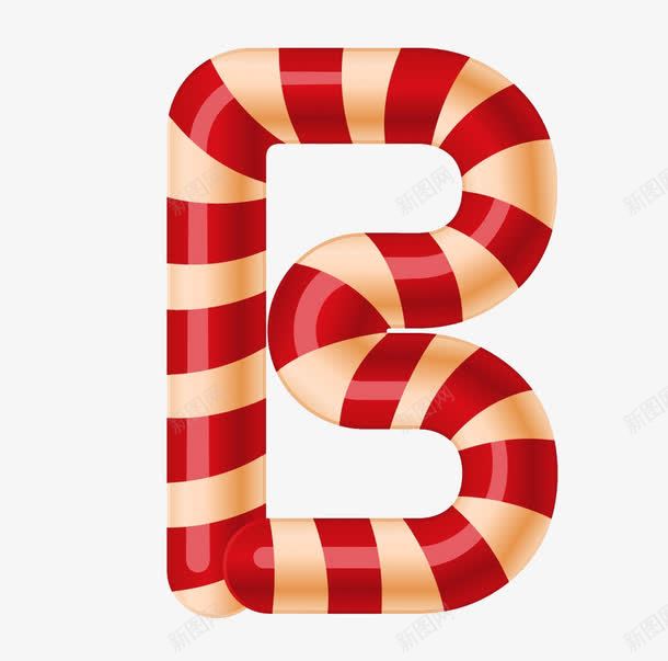 糖果字母Bpng免抠素材_88icon https://88icon.com 圣诞节字母 大写字母 字母 字母B 糖果字母 艺术字母